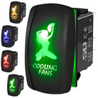Cooling Fans - 12V On/Off Rocker Switch Sexy Design | Sexy "Cooling Fans" On/Off Rocker Switch Sexy Design Waterproof LED Illumination 