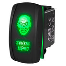 Green | "Zombie Lights" with Face On/Off Rocker Switch Laser Etched Waterproof with Green LED Illumination	