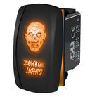 Orange | "Zombie Lights" with Face On/Off Rocker Switch Laser Etched Waterproof with Orange LED Illumination