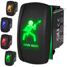 Rock Lights Guitar - 12V On/Off Rocker Switch Marine Grade | "Rock Lights" Guitar Guy On/Off Rocker Switch Waterproof Marine Rated	
