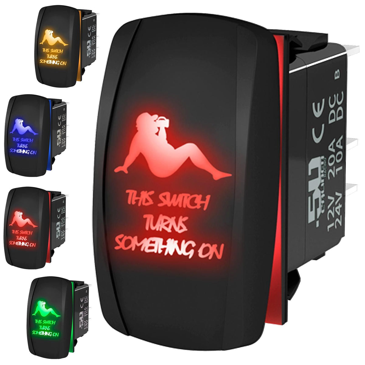 This Switch Turns Something On Dad Bod - 12V On/Off Rocker Switch Marine Grade | "This Switch Turns Something On" Dad Bod On/Off Rocker Switch Waterproof Marine Rated