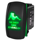 Green | "This Switch Turns Something On" On/Off Rocker Switch Dad Bod Design Waterproof with Green LED Illumination	