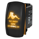 Orange | "This Switch Turns Something On" On/Off Rocker Switch Dad Bod Design Waterproof with Orange LED Illumination	