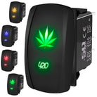 420 - 12V On/Off Rocker Switch Marine Grade | "420 Leaf" On/Off Rocker Switch Laser Etched Design Waterproof Marine Rated	