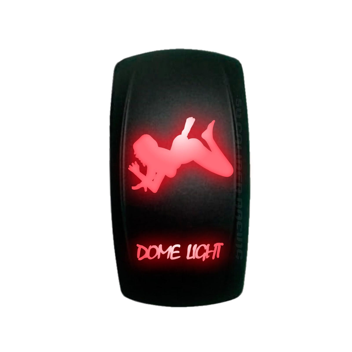 Red | Waterproof On/Off Rocker Switch Sexy Design "Dome Light" with Red LED Illumination	