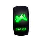 Green | Waterproof On/Off Rocker Switch Sexy Design "Dome Light" with Green LED Illumination	
