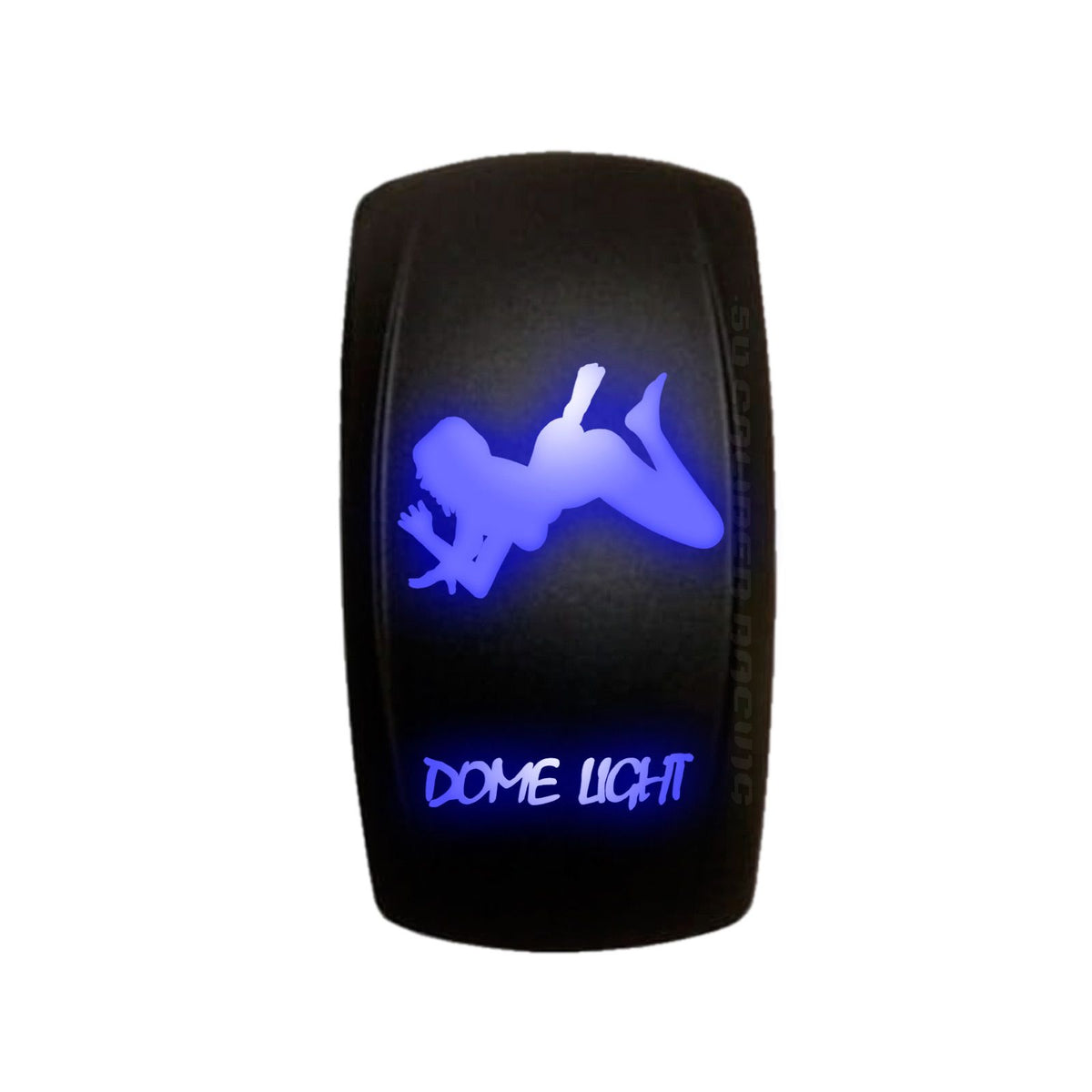 Blue | Waterproof On/Off Rocker Switch Sexy Design "Dome Light" with Blue LED Illumination	
