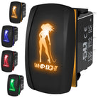 Whip Light - 12V On/Off Rocker Switch - Sexy Design | "Whip Light" Sexy On/Off Rocker Switch Waterproof, Available in many colors	