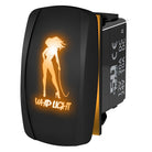 Orange | Waterproof On/Off Rocker Switch Sexy Design "Whip Light" with Orange LED Illumination	