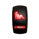 Red | Waterproof On/Off Rocker Switch Sexy Design "No Fat Chicks" with Red LED Illumination	
