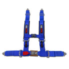 Nitro Blue | 50 Caliber Racing Blue 4 Point UTV Harness 3 Inch Straps Latch Style Quick Release Laid Out Flat