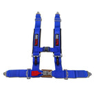 Nitro Blue | 50 Caliber Racing Blue 4 Point UTV Harness 3 Inch Straps Latch Style Quick Release Laid Out Flat