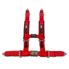 Rage Red | 50 Caliber Racing Red 4-Point SxS Harness – 3" straps with latch-style quick release laid out flat