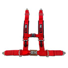 Rage Red | 50 Caliber Racing Red 4-Point SxS Harness – 3" straps with latch-style quick release laid out flat