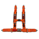 Blaze Orange | 50 Caliber Racing Orange 4-Point SxS Harness – 3" straps with latch-style quick release laid out flat