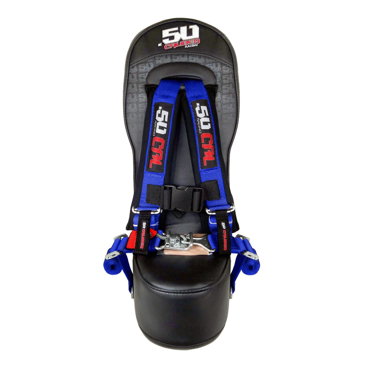 Nitro Blue | 50 Caliber Racing Bump Seat Kit with 2" Safety Harness for Can-am X3 - Blue Harness