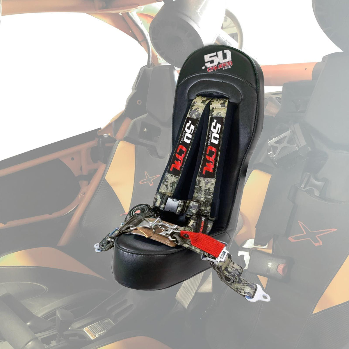 Carbon Camo | Can-Am X3 Bump Seat with Racing Latch Style Harness - Camo Straps