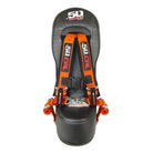 Blaze Orange | Polaris General Rear Bump Seat with Racing Latch Style Harness - Orange Straps
