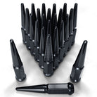 Black | MAVERICK R Spike Lug Nuts - 50 Caliber Racing - Pack of  20 with Extended Socket Key - Black
