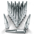 Chrome | MAVERICK R Spike Lug Nuts - 50 Caliber Racing - Pack of  20 with Extended Socket Key - Silver