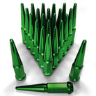 Green | MAVERICK R Spike Lug Nuts - 50 Caliber Racing - Pack of  20 with Extended Socket Key - Green