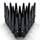 Black | PRO R , TURBO R, PRO S Spike Lug Nuts - 50 Caliber Racing - Pack of  20 with Extended Socket Key - Black