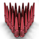 Red | PRO R , TURBO R, PRO S Spike Lug Nuts - 50 Caliber Racing - Pack of  20 with Extended Socket Key - Red