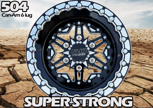 504 Maverick R Beadlock Wheels 6x139.7 | 504 50 Caliber Racing Can-Am Maverick R 6-lug beadlock wheel – heavy-duty off-road performance