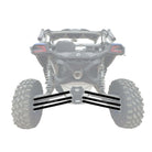 Black | can-am maverick x3 rear view with black 5/8" chromoly heim joint installed