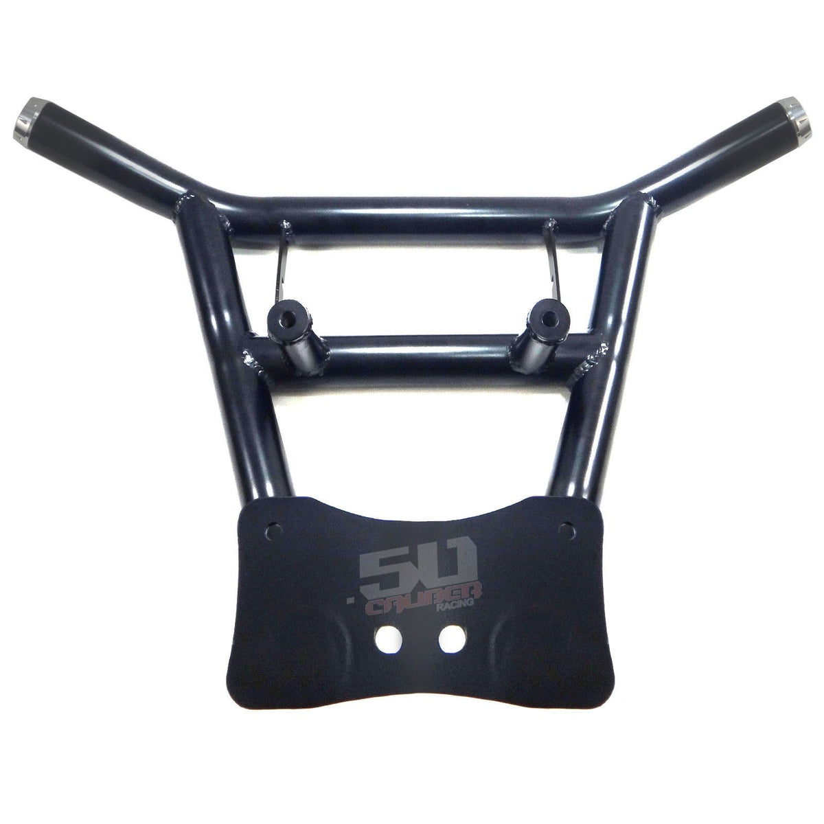 Black | Custom Tubular Front Bumper for Polaris RZR XP1000 with Light Bar Tabs and Powdercoat Finish