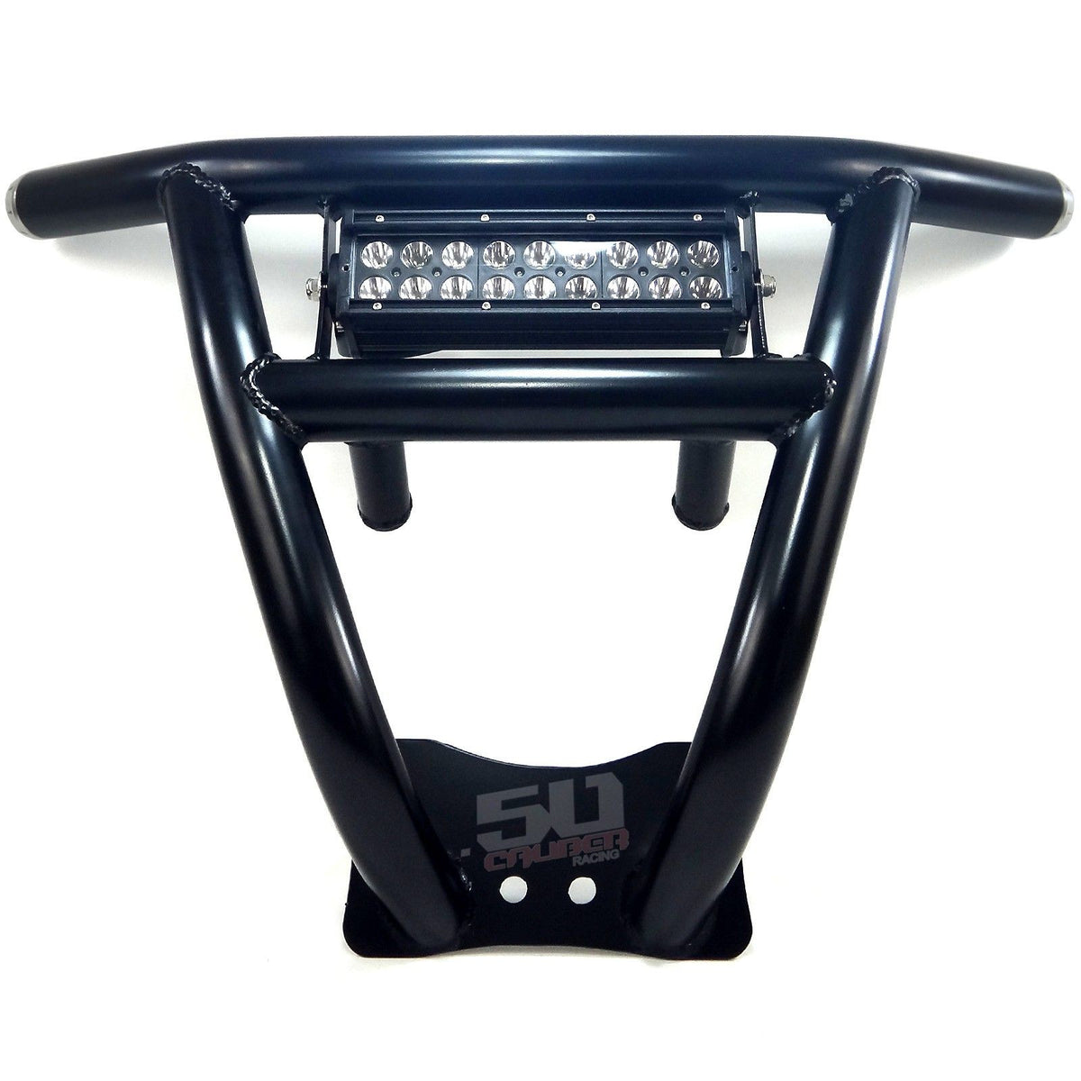 Black | Custom Tubular Front Bumper for Polaris RZR XP1000 with Light Bar Tabs and Powdercoat Finish