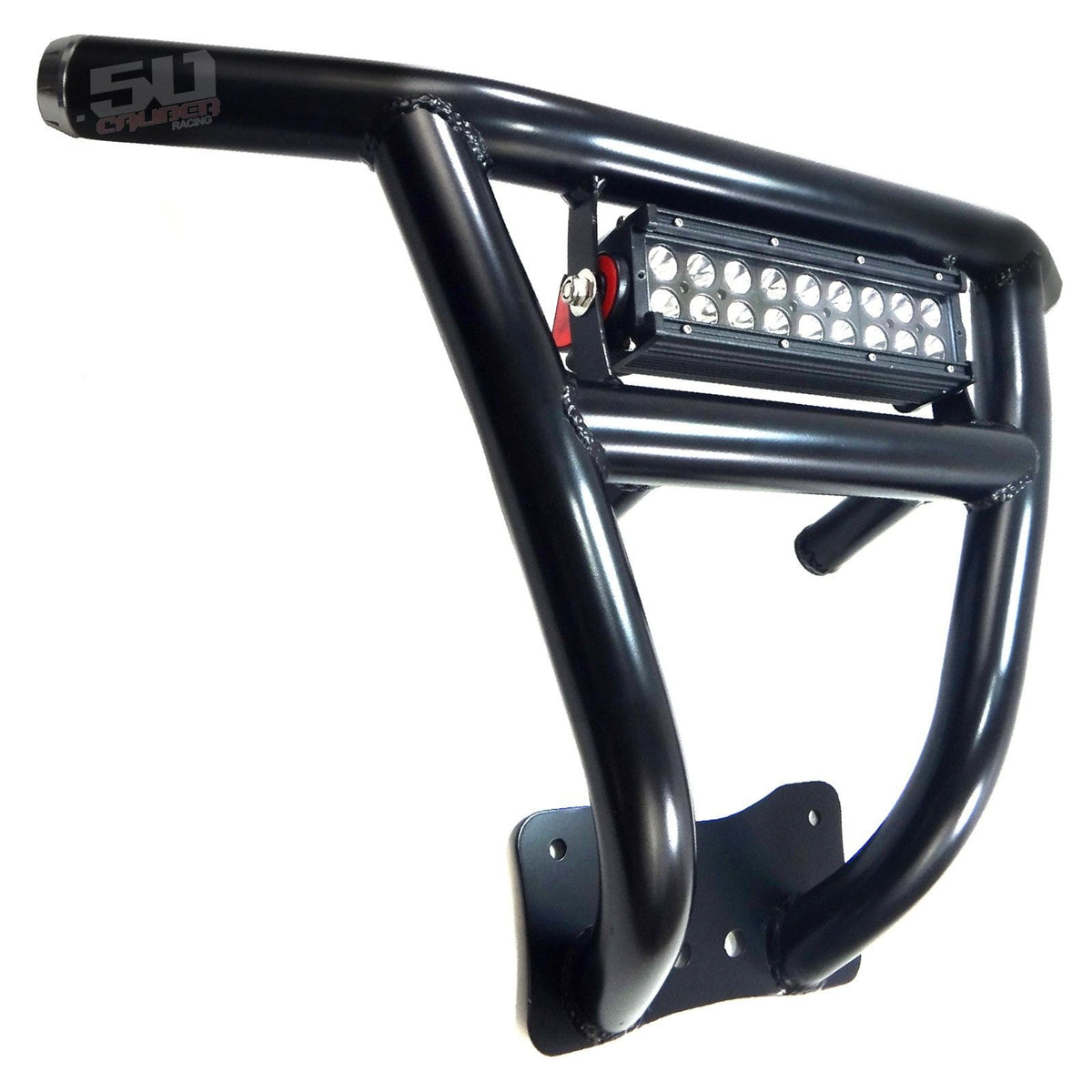 Black | Custom Tubular Front Bumper for Polaris RZR XP1000 with Light Bar Tabs and Powdercoat Finish