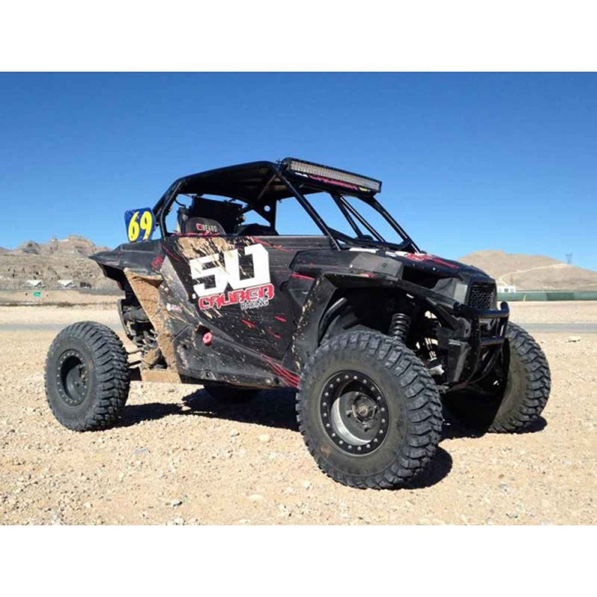 Polaris RZR XP 1000 Tubular Front Bumper 2014-2018 | Custom Tubular Front Bumper for Polaris RZR XP1000 with Light Bar Tabs and Powdercoat Finish