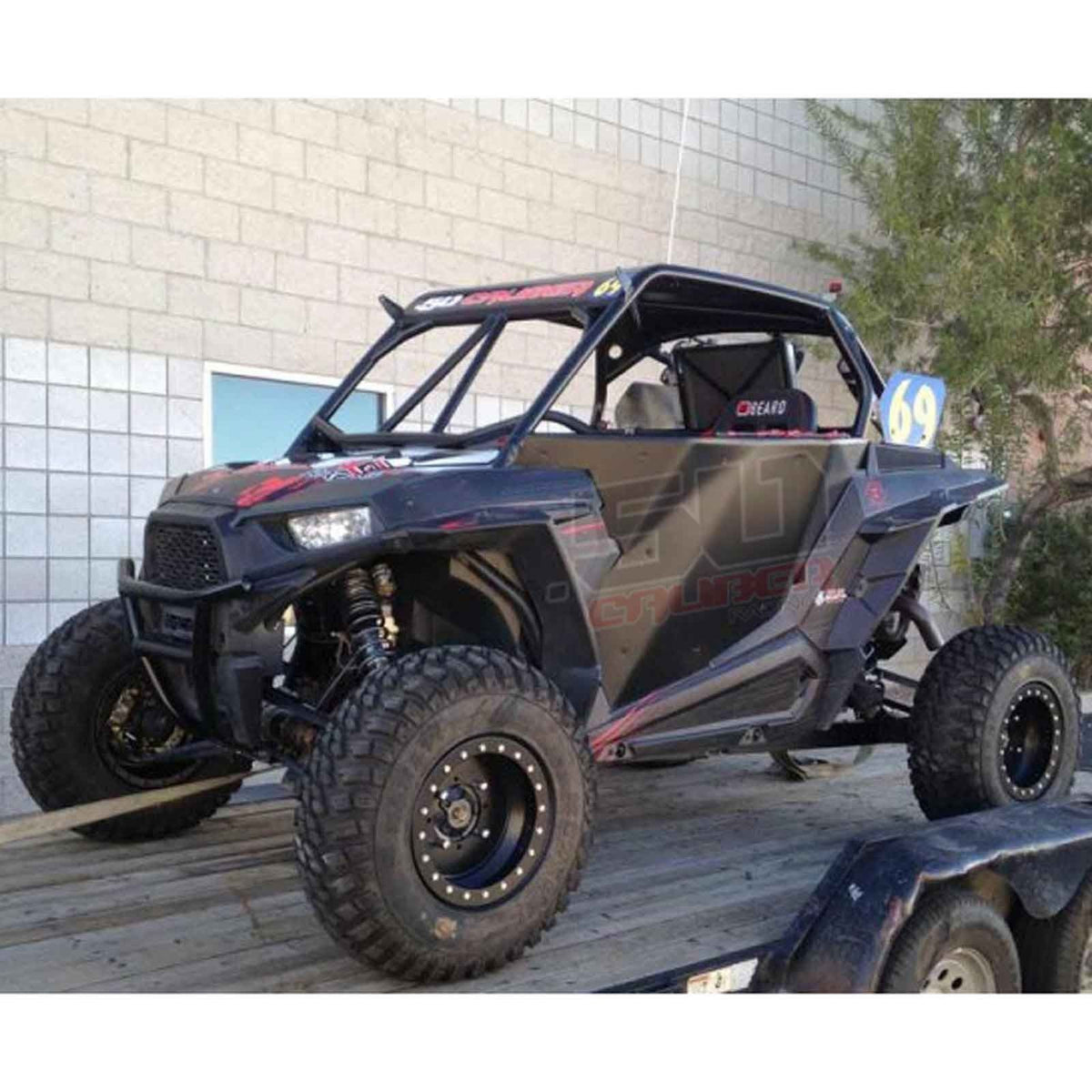 Polaris RZR XP 1000 Tubular Front Bumper 2014-2018 | Custom Tubular Front Bumper for Polaris RZR XP1000 with Light Bar Tabs and Powdercoat Finish
