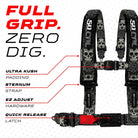 Black Sugar Skull | 50 Caliber Racing  Elite Series 4-Point UTV Harness Features – Black Sugar Skulls