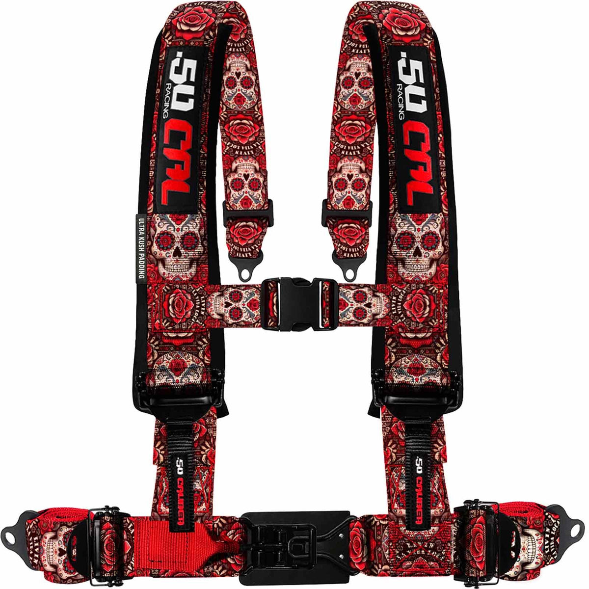 Red Sugar Skull | 50 Caliber Racing  Elite Series 4-Point UTV Harness – Red Sugar Skulls