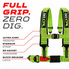 Toxic Lime | 50 Caliber Racing  Elite Series 4-Point UTV Harness Features – Toxic Lime