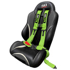 Toxic Lime | 50 Caliber Racing  Elite Series 4-Point UTV Harness Installed on Bucket Seat - Toxic Lime