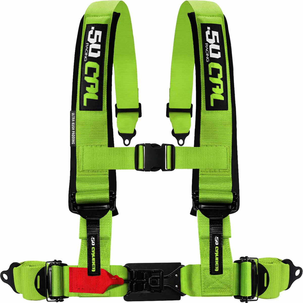 Toxic Lime | 50 Caliber Racing  Elite Series 4-Point UTV Harness – Toxic Lime