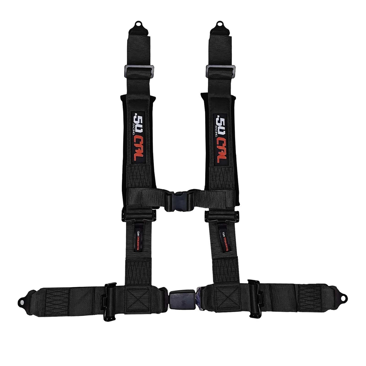 Stealth Black | 50 Caliber Racing Pro Series 4-point UTV harness product view Black