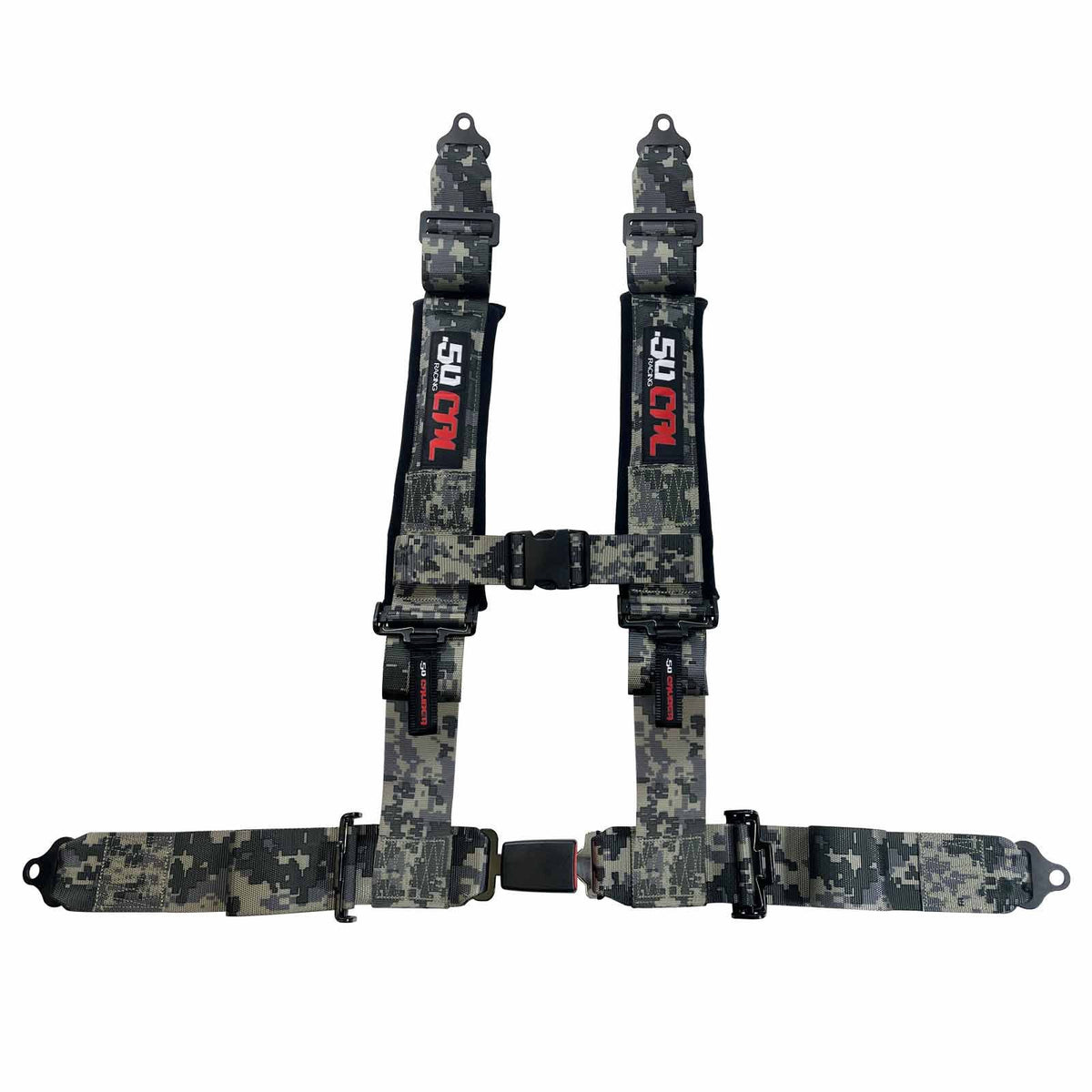 Carbon Camo | Digital Camo | 50 Caliber Racing Pro Series 4-point UTV harness product view Camo