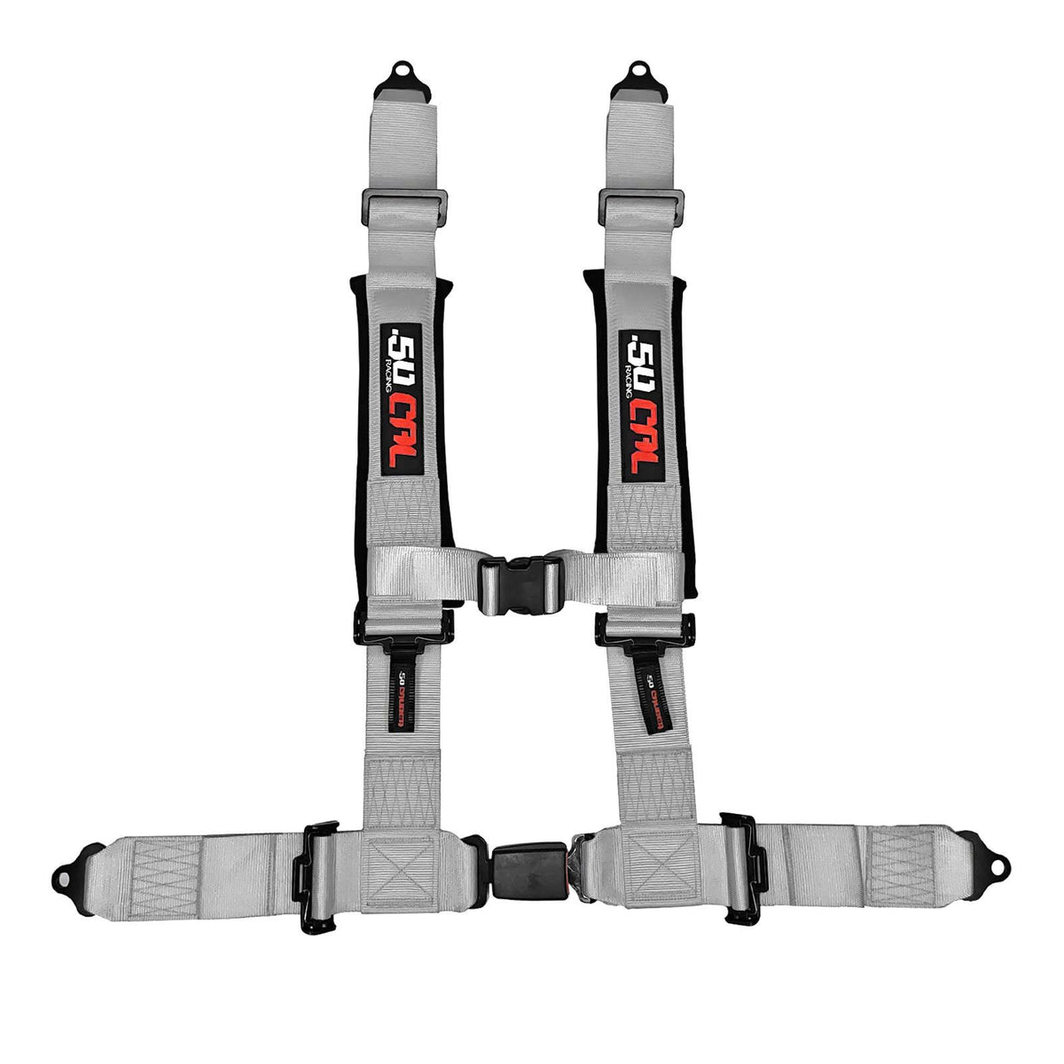 Ghost Gray | Silver | 50 Caliber Racing Pro Series 4-point UTV harness product view Silver