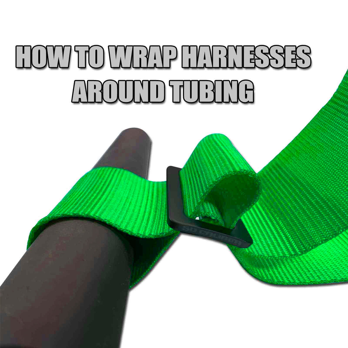 Venom Green | Green | How to wrap Green Pro Series UTV harness around roll cage tubing Green