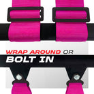 Rogue Pink | Pink | Pro Series UTV harness shoulder strap mounting options wrap-around or bolt-in Pink