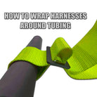 Highlighter Yellow | Yellow | How to wrap Yellow Pro Series UTV harness around roll cage tubing Yellow