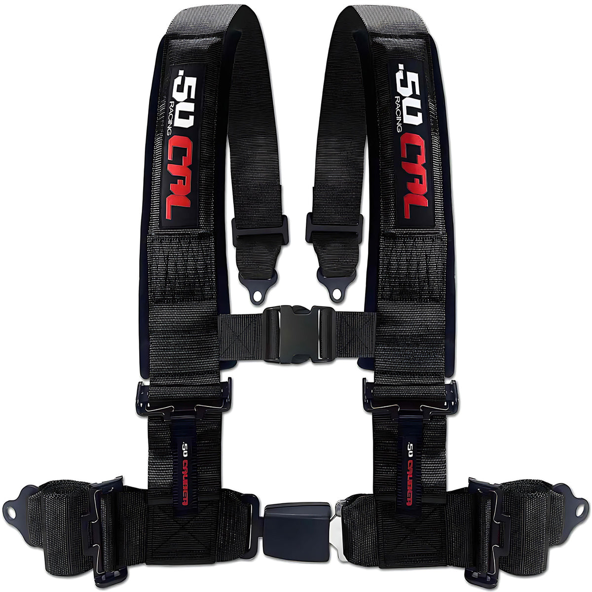 Stealth Black | Black | 50 Caliber Racing Pro Series 4-point UTV harness with Quick Lock push-button buckle in Black | Cover Image