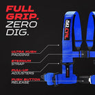 Nitro Blue | Blue 50 Caliber Racing Pro Series UTV harness. Full Grip Zero Dig.