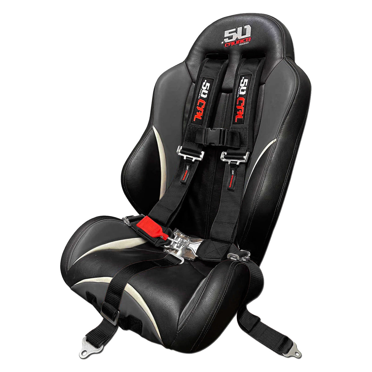 Stealth Black | Black | black utv harness draped over seat showing installed look and seating position