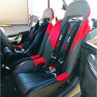 Stealth Black | Black | 50 caliber racing pro series 5 point utv harness installed in polaris rzr bucket seat