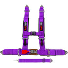 Purple | purple 5 point utv harness laid flat with hardware and padding